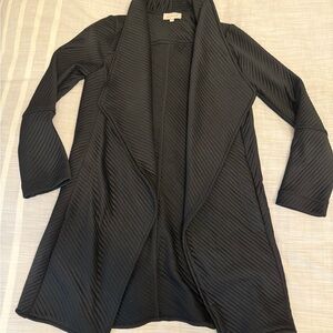 Skies Are Blue Black Ribbed Cardigan